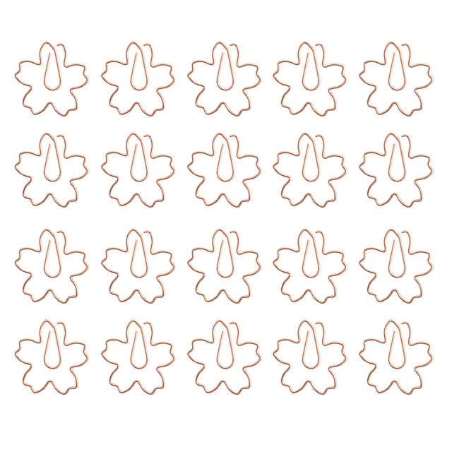 Miangastore 20 Pcs Marque-Pages Pinces en Forme de Sakura Pinces à Papier Support de Photo Fournitures de Bureau