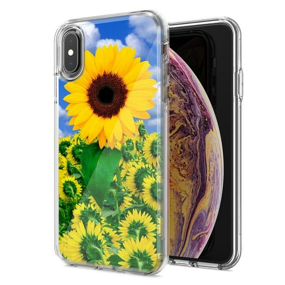 MUNDAZE For Apple Iphone Xr Sunflowers Design Double Layer Phone Case Cover