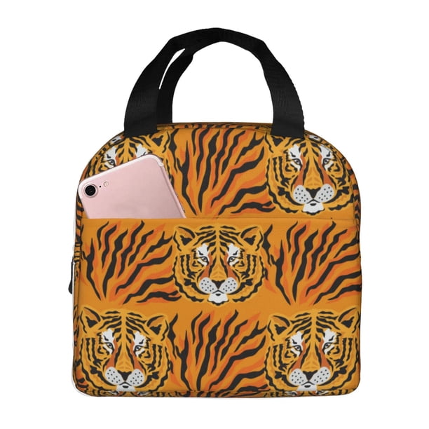 Easygdp Tiger Bolsa Térmica Premium - Tela Oxford Impermeable, Gran Capacidad, Bolsillo Frontal, Unisex para Trabajo, Escuela, Actividades al Aire Libre y Picnics