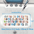 thumbnail image 2 of Cartoon Kids Bath Mat - Non Slip Bathtub Mat 35x16 Inch XL Large Size Tub Mats Anti Slip Shower Mats for Bathroom Floor(Animal-Collection), 2 of 7