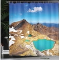 thumbnail image 3 of Ambesonne New Zealand Shower Curtain, Emerald Lakes Photo, 69"Wx75"L, Multicolor, 3 of 4