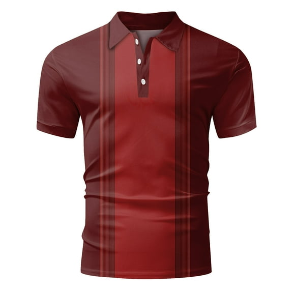 PEASKJP Mens Polo Shirts Short Sleeve Big And Tall Mens Golf Shirts Short Sleeve Moisture Wicking Casual Collared Tops (Red,L)