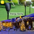 thumbnail image 3 of 4 Pack Outdoor Solar Flame Light,Solar Lights Outdoor for Garden Decorations with Flickering Flame,IP65 Waterproof Solar Powered Yard Lights Torch Light for Lawn Patio Pathway (Blue), 3 of 17