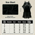 thumbnail image 4 of HNKMDK Adult Women's Medieval Dress Renaissance Retro Gothic Bell Sleeves Halloween Cosplay Costume(Black,S), 4 of 6