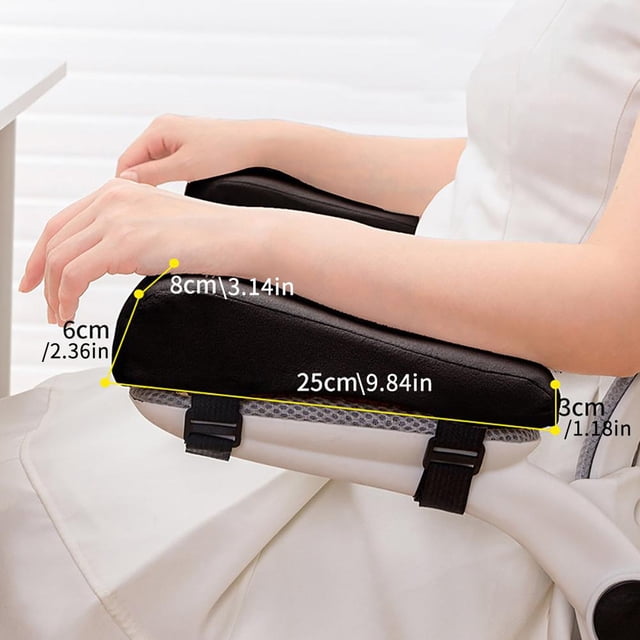 Comfort Office Chair Armrest Pads Memory Foam Ergonomic Arm Rest Covers for Computer Chairs, Gaming Chairs, and Arm Chairs, Breathable Cushion for Elbow & Wrist Support