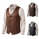 thumbnail image 2 of Chaleco de chaqueta de un solo pecho de ante con cuello en V de Europa y Estados Unidos, 2 of 6