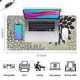 thumbnail image 5 of Long Mouse Pads for Desk,Gray Floral and Petal Pattern Desk Mats on Top Of Desks, Desk Mouse Pad Extra Large with 3mm Non-Slip Base and Stitched Edge for Gaming,Office,Work,Home 31.5"x15.7", 5 of 6