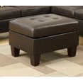 thumbnail image 3 of DeeHome Modular Sectional w Ottoman Espresso Faux Leather 4pcs Sectional Sofa LAF And RAF Loveseat Corner Wedge Ottoman Tufted Cushion Couch, 3 of 9