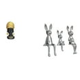 thumbnail image 1 of Estatua de mujer africana sentada, escultura de resina, adorno creativo para el hogar, la oficina, el estante, ideal para regalar, decoración de sala, 1 of 8