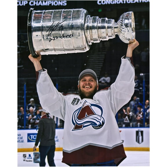 Logan O'Connor Colordao Avalanche Autographed 16" x 20" 2022 Stanley Cup Champions Raising Cup Photograph with "22 SC Champs" Inscription - Fanatics Authentic Certified