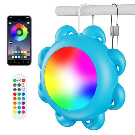 LED Pool Lights with APP Control, 10W Dimmable Underwater Submersible Lights Music Sync, IP68 Waterproof Color Changing 12V Pool Lights for Inground Aboveground Pool, 33ft Cord