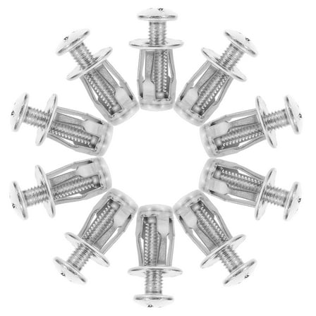 20 Pcs Expansion Screw Fixing Anchors Doors Screws Nuts Masonry Silver
