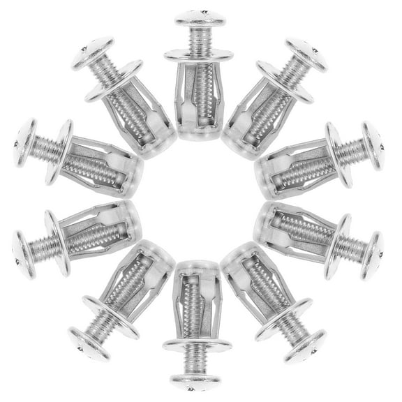 20 Pcs Expansion Screw Fixing Anchors Doors Screws Nuts Masonry Silver