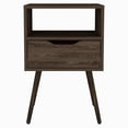 thumbnail image 2 of Newboti Furniture Nightstand 25"H, Superior Top, Four Legs, One Open Shelf, One Drawer, Dark Walnut 45285, 2 of 8