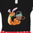 thumbnail image 3 of Inktastic Easter Cute Snake with Basket and Bunny Ears Gift Toddler Girl Dress, 3 of 4
