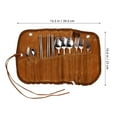 thumbnail image 2 of RENACLIPY Small Tool Roll Camping Utensils Set Nylon Brown 1 Set, 2 of 8