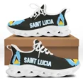 thumbnail image 1 of Zapatillas de deporte ligeras con plataforma y cordones de malla con estampado de la bandera de Santa Lucía para mujer, zapatos cómodos, 1 of 6