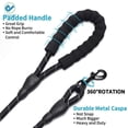 thumbnail image 5 of Deago 5 FT Strong Dog Leash Rope with Comfortable Padded Handle Reflective Threads Braided Leash for Medium Large Dogs (Red), 5 of 10
