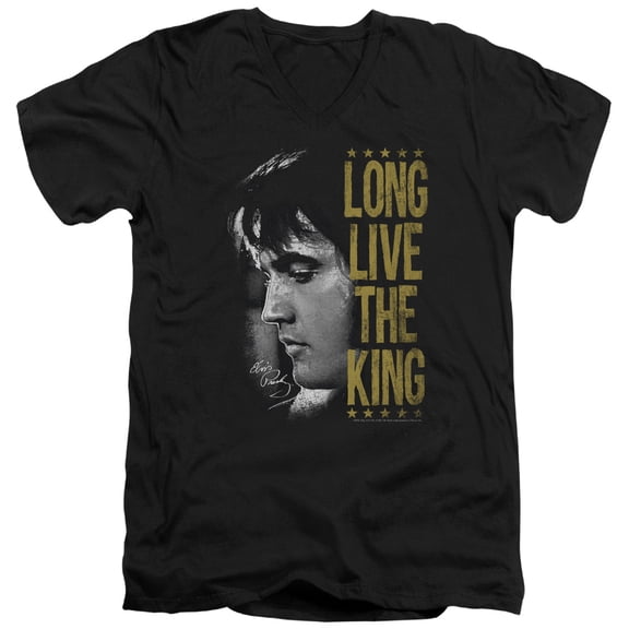 Elvis Presley - Long Live The King - Slim Fit V Neck Shirt - XX-Large