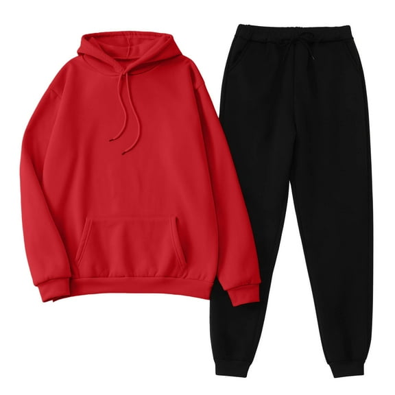Womens 2 Piece Outfits Hoodie Sweatsuit Sets Oversized Sweatshirt Baggy Fall Fashion Sweatpants With Pockets womens pajama set