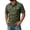 Army Green, variant on Mens 4-Way Stretch Lightweight Outdoor Shirt Meshed Back-Vent Short Sleeve Button Down Shirts with Pockets,White M