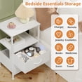 thumbnail image 2 of Eunos Nightstand End Table, 2 Drawer White Small Bedside Table for Bedroom, Living Room, 2 of 7