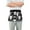 Black White Dog Face, variant on Server Apron with 3 Pockets Waterproof Waitress Waist Short Apron for Man Woman Cartoon Birds and Dots 12 Inches