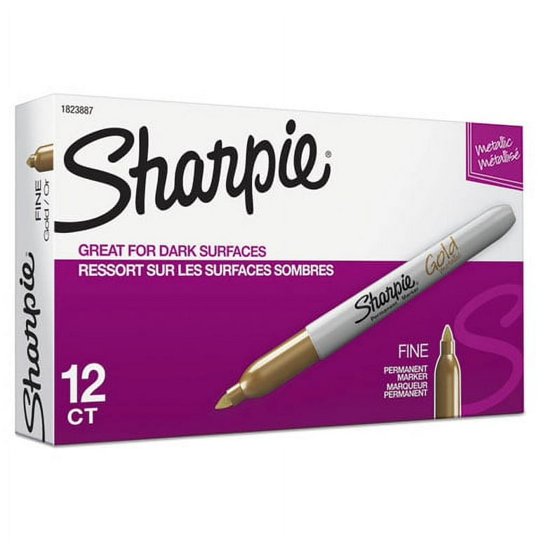 Sharpie® Metallic Fine Point Permanent Markers, Fine Bullet Tip