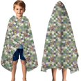 thumbnail image 3 of Colorful Checkered Cow Pattern Hooded Bath Towel，50"x30" for Ages 3 To 12 Kids, Quick Dry Lightweight Soft Microfiber Hood Beach Towel Cover Up for Kids, 3 of 7