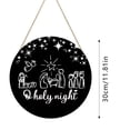 thumbnail image 3 of Letrero de madera para puerta de Nochebuena con silueta de ambiente festivo, diseño de escena navideña, decoración de fiesta navideña, colgante para puerta de entrada de casa, 3 of 6