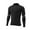 Black, variant on cllios Mens Running Shirts Quarter Zip Quick Dry Athletic Tshirts Stretcht Fitness Sports T Shirts Slimming Fit Long Sleeve Tees