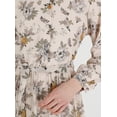 thumbnail image 5 of Beige - Green - Floral - Point Collar - Fully Lined - Modest Dress - Refka, 5 of 5