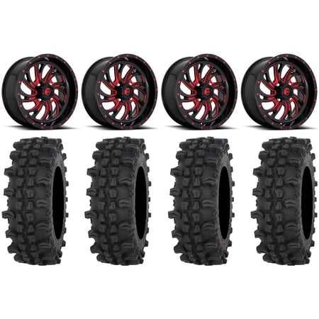 Fuel Kompressor Red 20 Wheels 33 ACP Tires Can-Am Commander Maverick Renegade Outlander Defender