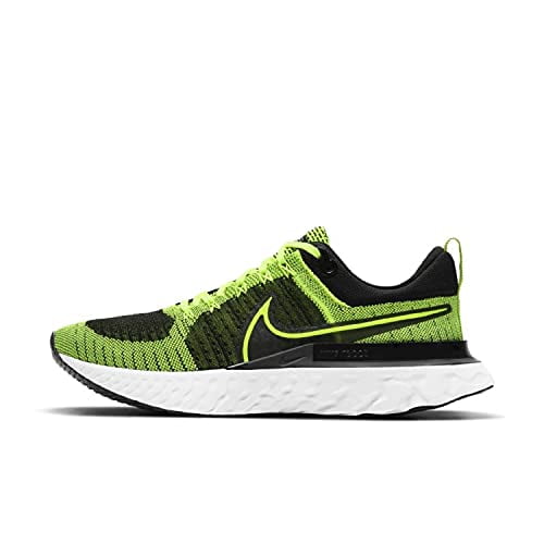 Nike Men's React Infinity Run Flyknit 2 Running Shoes, Size 9.5, Volt/Black