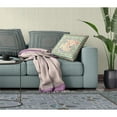 thumbnail image 5 of Love Your Vase Peacock Indoor/Outdoor Pillow with Removable Cover in Beige Green Pink18x18, 5 of 7