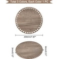 thumbnail image 7 of 3 Colors Wooden Basket Bottoms for Knitting 7.8" Round Crochet Basket Base Large Natural Blank Wood Bottom Base Shaper for DIY Basket Weaving Craft Home Decor 8mm Hole, 7 of 7