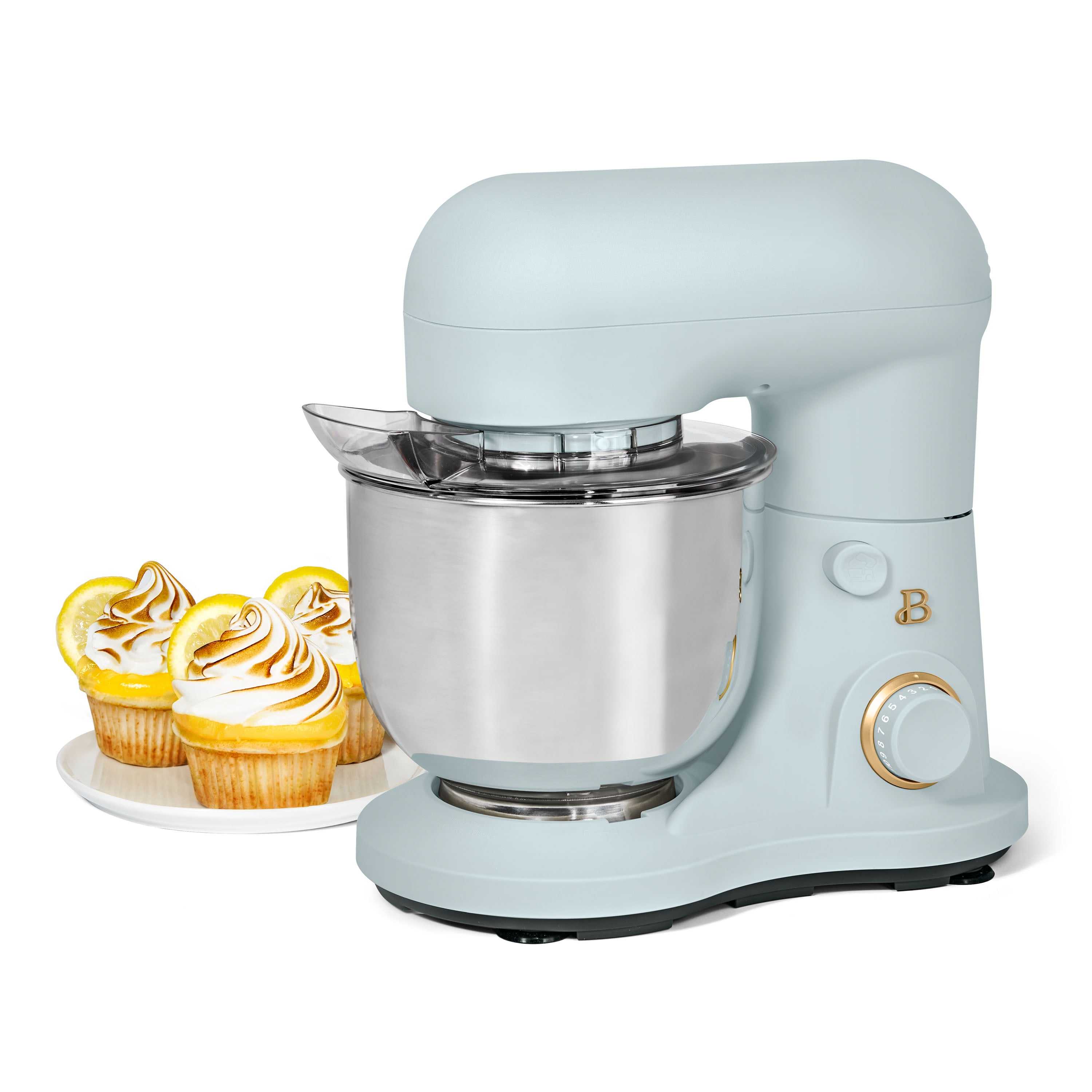 Beautiful 3.5 Qt Tilt-Head Stand Mixer with Flat Beater, Dough Hook & Balloon Whisk, Hydrangea by Drew Barrymore