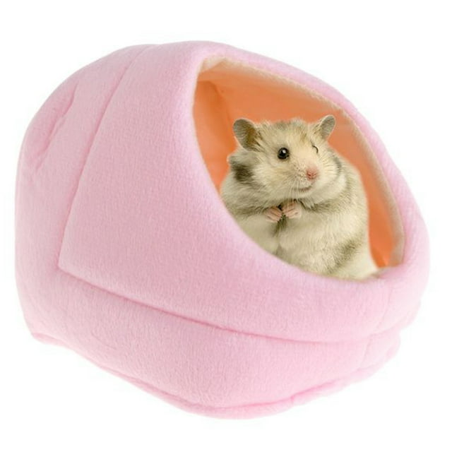 Lit pour Hamster Design Pantoufles Chaud Mignon Lit pour Cage de Petit Animal avec Tapis