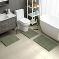 thumbnail image 2 of Alfombras de baño HOMEIDEAS, 3 piezas, ultrasuaves y antideslizantes (verde salvia), 2 of 7