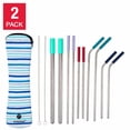 thumbnail image 1 of Manna Ensemble de Paille en Acier Inoxydable 13 Pièces, Pack de 2, 1 of 6