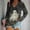 Black, variant on EchfiProm Tops Womens Fall Black Graphic Casual V Neck Long Sleeve Loose T Shirts