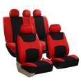 thumbnail image 2 of FH Group Car Seat Covers Light & Breezy Flat Cloth, Full Set w/ Trimmable Vinyl Floor Mats, 2 of 11