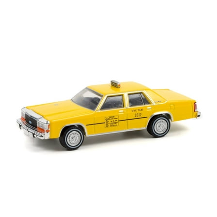 1991 Ford LTD Crown Victoria NYC Taxi, Yellow - Greenlight 30290/48 - 1/64 scale Diecast Model Toy Car