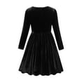 thumbnail image 5 of Tdoqot Girls Velvet Party Dresses- Full Length High Waist Casual Soft Kids Dance Pants Black Size 5, 5 of 7