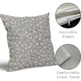 thumbnail image 4 of Grey and Cream Floral Pillow Covers 20x20 Inch Set of 2 Vintage Rustic Flower Outdoor Decorative Throw Pillows Grey Small Floral Print Farmhouse Pillowcases Cotton Linen Cushion Cover for Couch Decor, 4 of 6