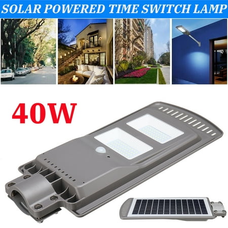 20W/40W/60W LED Solar Power Wall Street Light Time Switch Control Outdoor Lamp All-in-one Design