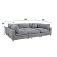 thumbnail image 2 of Best Quality Furniture Modular 6 Piece Sectional in Rich Gray Boucle Fabric, 2 of 8