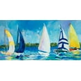 thumbnail image 2 of Slivka, Jane 32x18 White Modern Wood Framed Museum Art Print Titled - The Regatta I, 2 of 4