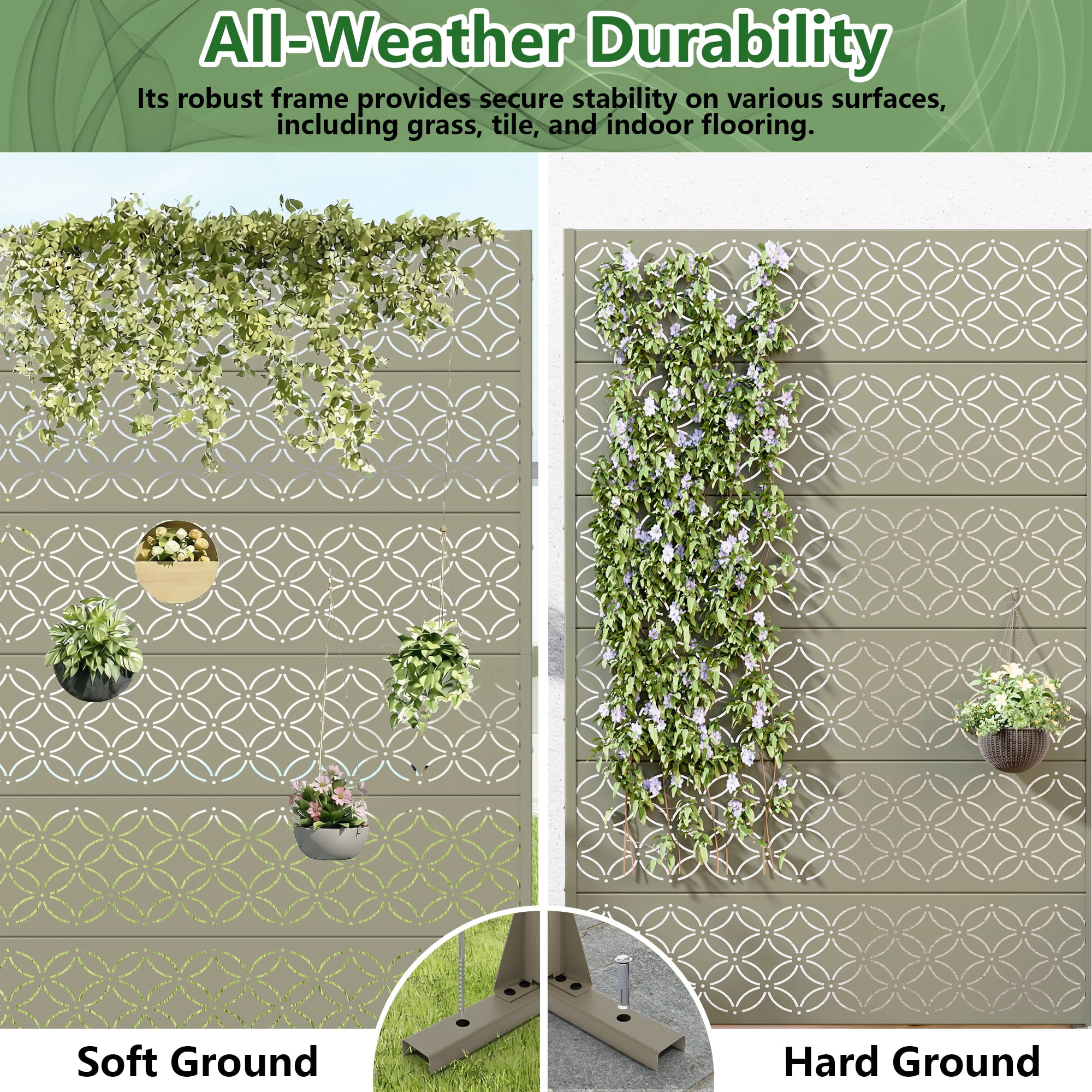 Privacy Metal Screen Fence Panel