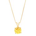 thumbnail image 1 of 2.5 ct Brilliant Round Cut Solitaire Natural Citrine 14k Yellow Gold Pendant with 16" Chain, 1 of 4